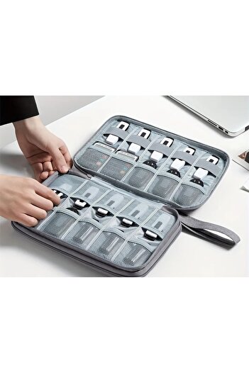 KÜBRA UYAN JEWELRY Storage Bag with Double Layer 40 USB Slots for Sd Cards USB Bag