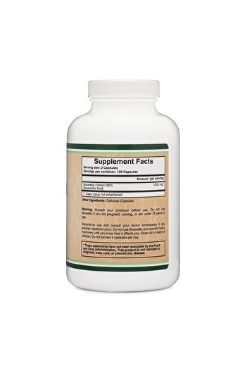 Double Wood Supplements Boswellia Serrata - 240 Caps (1,000mg 65% Boswellic Acid) Joint Support, 3rd Party Tested