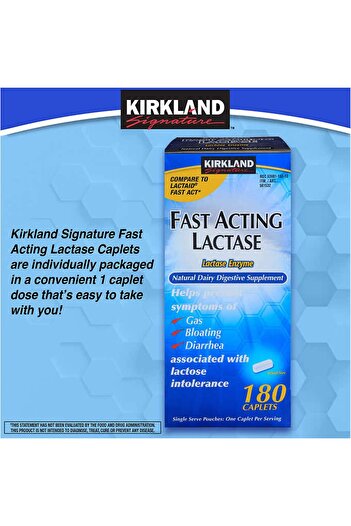 Kırkland Kirkland Signature Fast Acting Lactase - 180 Caplets