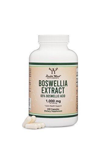 Double Wood Supplements Boswellia Serrata - 240 Caps (1,000mg 65% Boswellic Acid) Joint Support, 3rd Party Tested