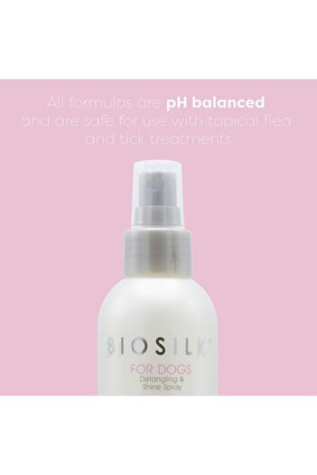 Biosilk Silk Therapy Detangling & Shine Mist for Dogs | Shiny Coats & Dematting | 8 Oz