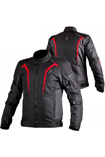 LS2 Sepang 4 Season Motorcycle Jacket Black-Grey-Red
