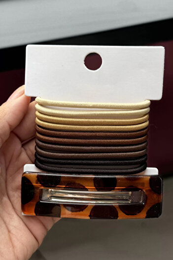 Vitastyle Brown Rubber Buckle and Automatic Buckle Set of 11