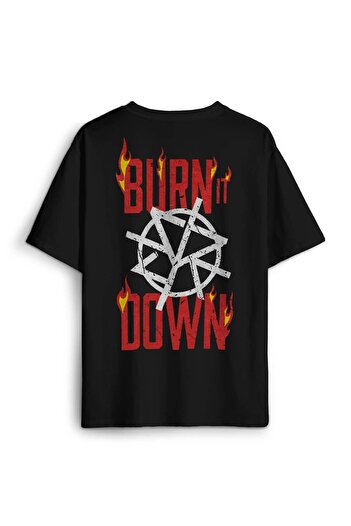 Kendim Seçtim Brown Unisex T-Shirt Seth Rollins Burn It down Wwe Sport Gym Fight Printed Oversize T-Shirt