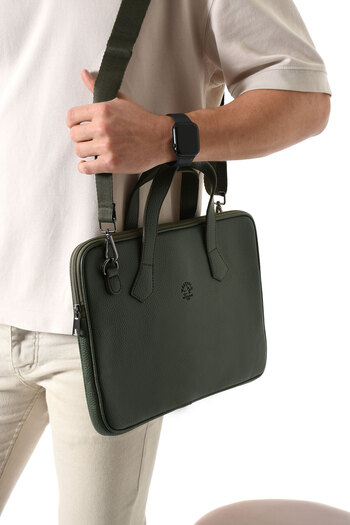 By Hakan Unisex Λεπτή Τσάντα Χαρτοφύλακα και LaptopWest Polo 6078 KHAKI