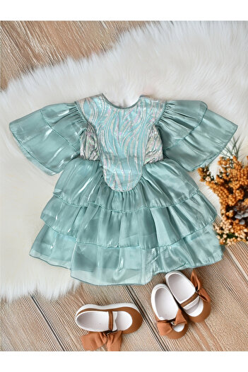 Bella Moda By Styli Sequined Layered Party Dress