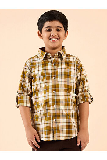 Stylo Bug By Styli Checked Roll-Up Sleeve Shirt