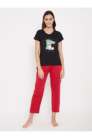 Clovia By Styli Solid Straight Pyjama with Elastic Waistband
