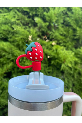 Yenigeldi 1Pcs Red Strawberry (10mm) Pipette Stopper/ Straw Stopper