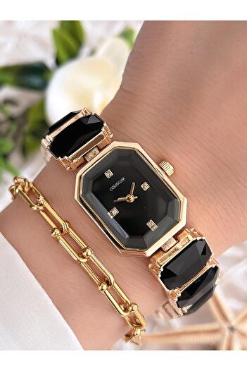 Coliseum Vintage Series Stone Cord Wristwatch + Bracelet Gift Cl8888.S07
