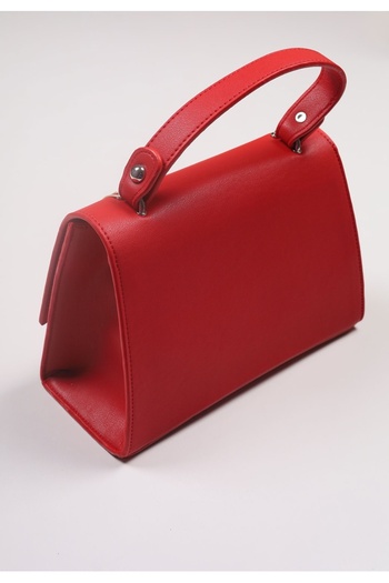 Levidor Red Asymmetrical Handbag