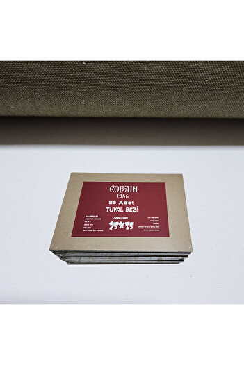 Bordosanat Cobain 50 Pieces Canvas Cloth Smooth Cut 35X50Cm 300Gr Primed for Acrylic Paint Oil Painting