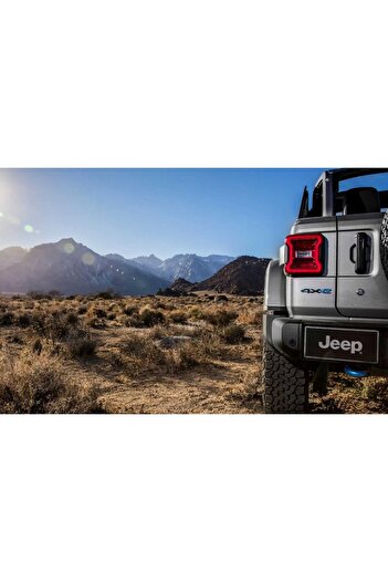 DK Tuning Wrangler JL 4XE Negru Albastru Text Capotă Compatibil cu Jeep
