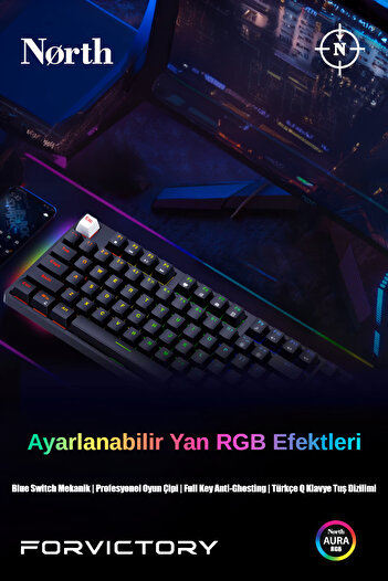 North Ragnarok Oyuncu Mouse + Shield Mekanik Oyuncu Klavyesi + Odin Gaming Mousepad VIP Bundle