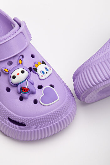 PLN SHOES Children's Slippers Sabo with 3D Emoji Detail - Comfortable Sole and High Scale