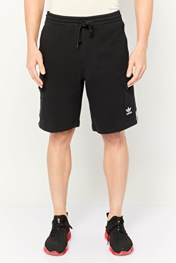 adidas Men Sportswear Fit Drawstring Outdoor Cargo Shorts, Black