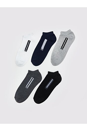 LC Waikiki LCW ACCESSORIES Мъжки чорапи до глезена с шарки, комплект от 5 броя