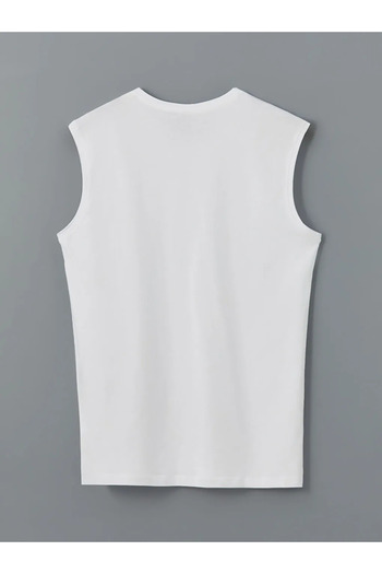 LC Waikiki White V-Neck Combed Cotton Men's Undershirt