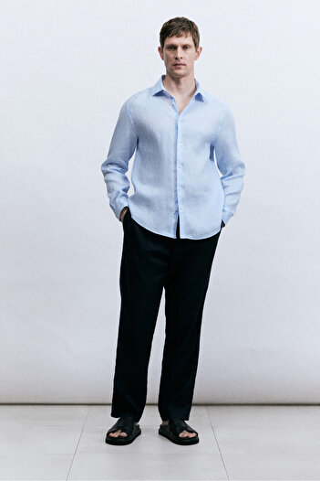 H&M Keten Gömlek Slim Fit