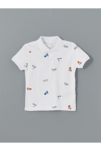 LC Waikiki Polo Neck Printed Boys' T-Shirt