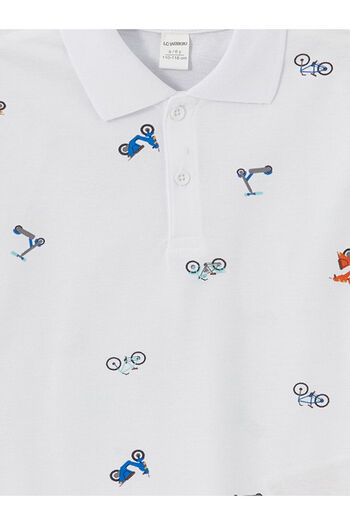 LC Waikiki Polo Neck Printed Boys' T-Shirt