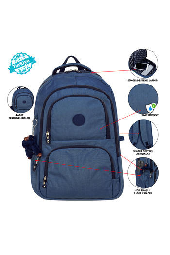 Roxy Crinkle Fabric Lightweight Backpack - Suitable for School/Daily Use, Waterproof, Multi-Compartment