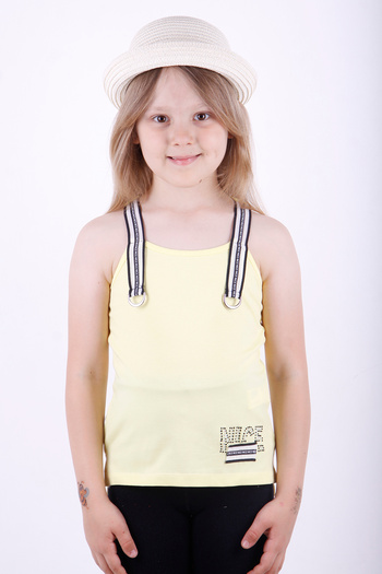 Toontoy Girl's Shoulder Stripe Accessory Tank Top
