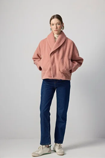 Touché Privé Short Cardigan Coat with Shawl Collar
