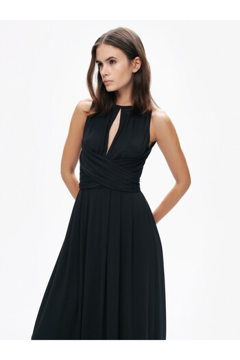 Nocturne Maxi Dress with Belt Tie