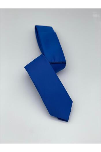 Fitmens Saks Blue Men's Tie and Handkerchief Set - Fs- 001866