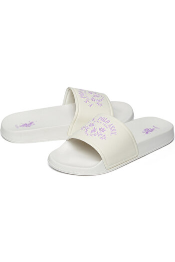 U.S. Polo Assn. Women's White Slides - Lightweight, Comfortable Casual Shoes