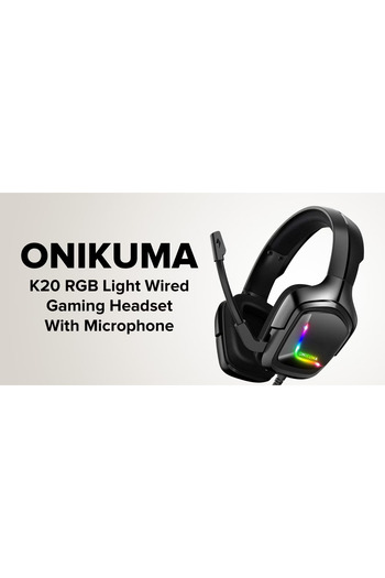 Onikuma Over-Ear LED Wired Gaming Headphones With Mic For PS4/PS5