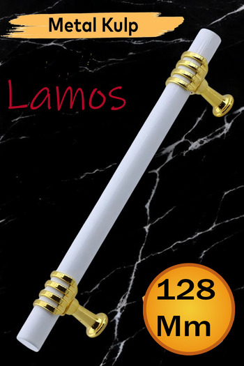 NUBLADO Lamos Furniture Kitchen Cabinet Drawer Cupboard Handles Cover Handle Handle White Gold 128 mm Metal Handle.