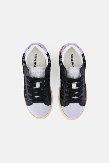 Steve Madden Kids Girls Jmolly Lace Up Casual Shoes, Black