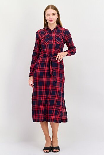 Pepe Jeans Women Checkered Shirt Dress, Multicolor