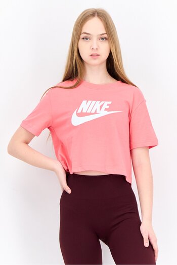 Nike Women Loose Fit Short Sleeves Outdoor Crop T-Shirt, Pink