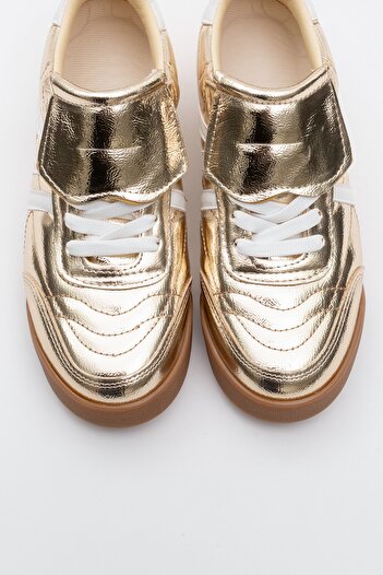 LuviShoes Bri̇a Gold Women's Sports Shoes