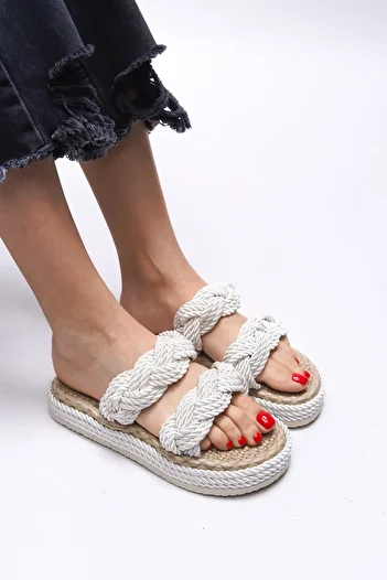 Riccon Elystala Women's Slippers 0012103   White