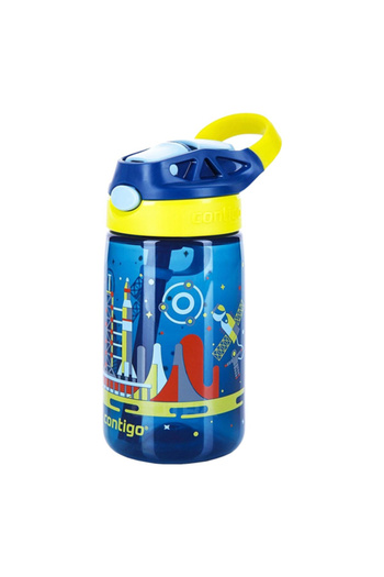 Contigo Nautical Space Gizmo Flip Kids Water Bottle with Angled Straw 420ml