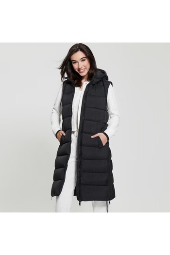 Guess Jeans Women's black down vest Guess jeans