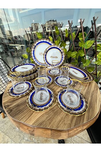 GÜRCÜGLASS Georgian Glass Crown 27 Prc Breakfast Kit