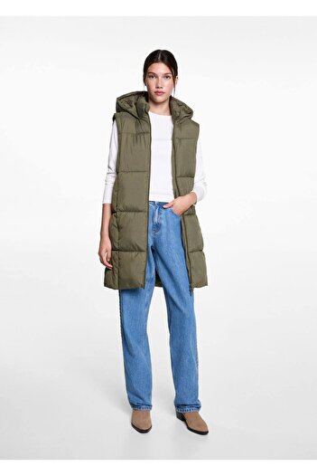 Mango Teen Hooded quilted vest