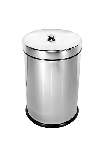 Zethome Stainless Lid Bathroom Trash Can Office Trash Can 3 Lt Chrome