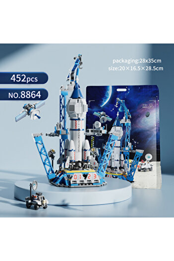Choice4 8864 ToylinX Launch Center Lunar Lander Model Building Blocks Spaceship Spaceport Figure Shuttle Roc