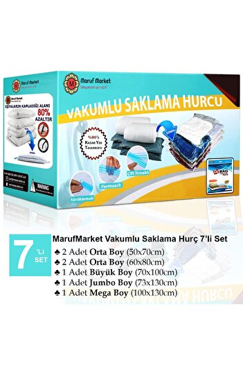 Beyyine Home High Quality 7-Piece Vacuum Storage Bag Set-3 (Quilt, Blanket and Clothes) - Vacuum Bag