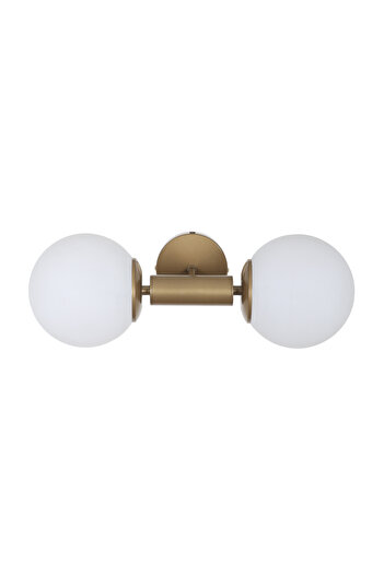 MŞ Aydınlatma Hector Antique 2 White Glass Sconce