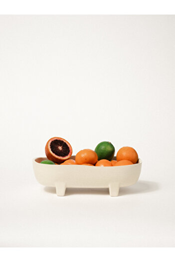 Beige & Stone Natural Touch Ceramic Vanilla Presentation Plate