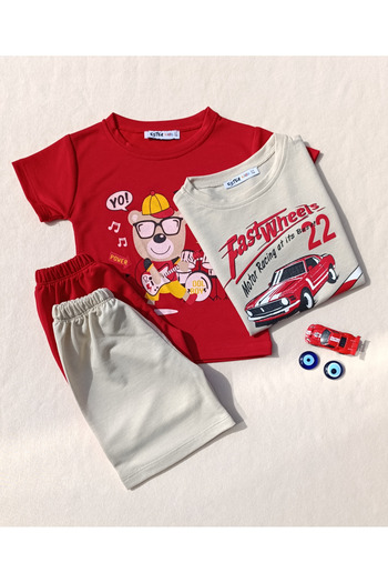 siyalife Boy's 2-Piece T-Shirt and Shorts Set
