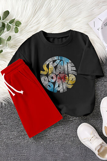 MYADA Premium Skateboard Printed 2-Piece Children's Set