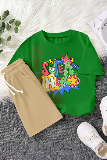 MYADA Premium Super Hero Printed 2-Piece Children's Suit 22425